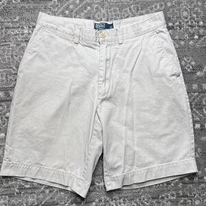 Polo Ralph Lauren Vintage 90s Prospect Shorts Mens 32 x 9" Khaki Cotton Preppy